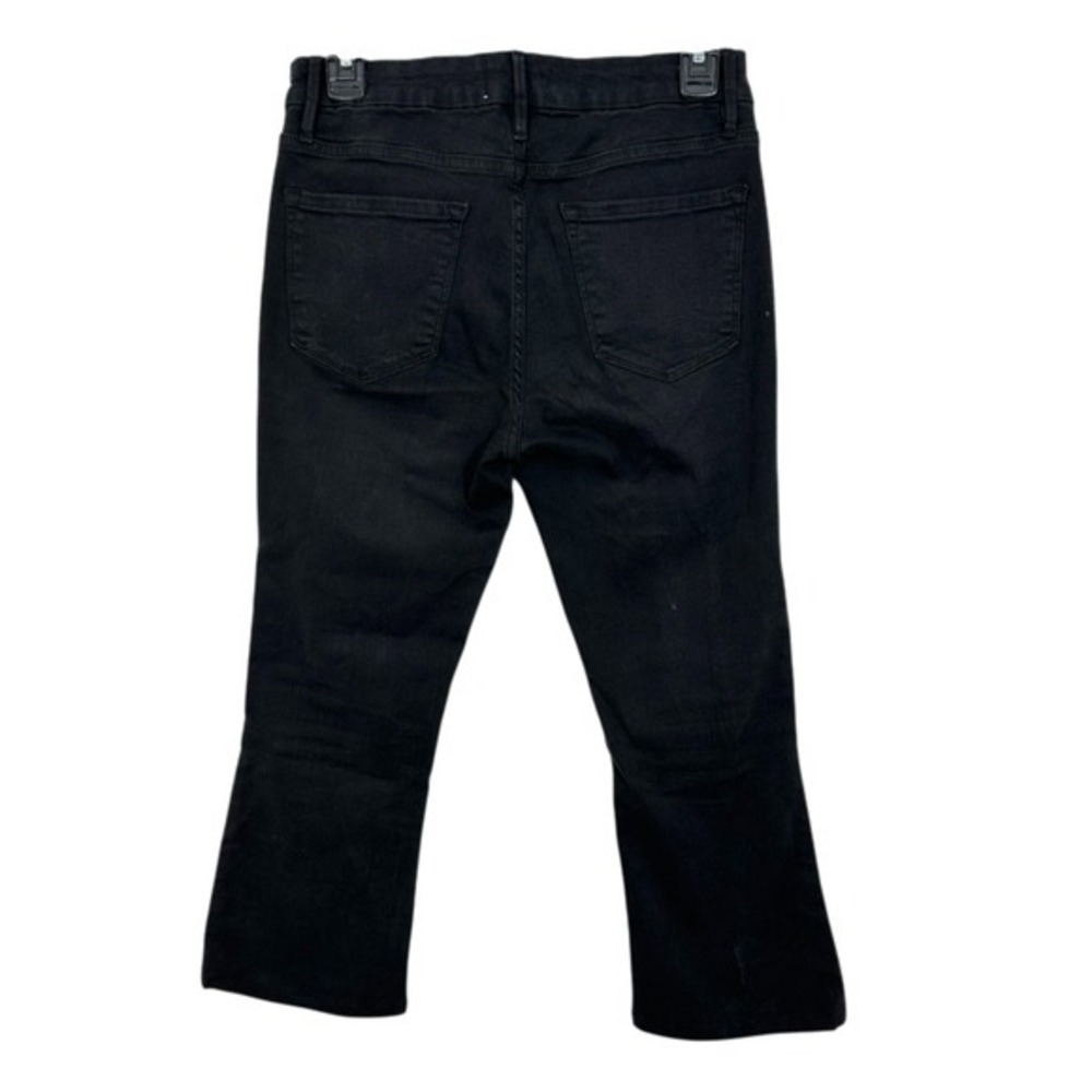 FRAME Le Crop Mini Boot Jeans Black Denim Cropped Flare‎ Womens Size 28 - Picture 9 of 9